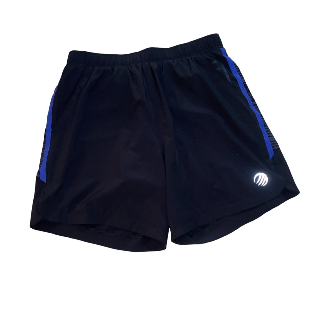 MPG Black and Blue Athletic Shorts Lightweight Performance